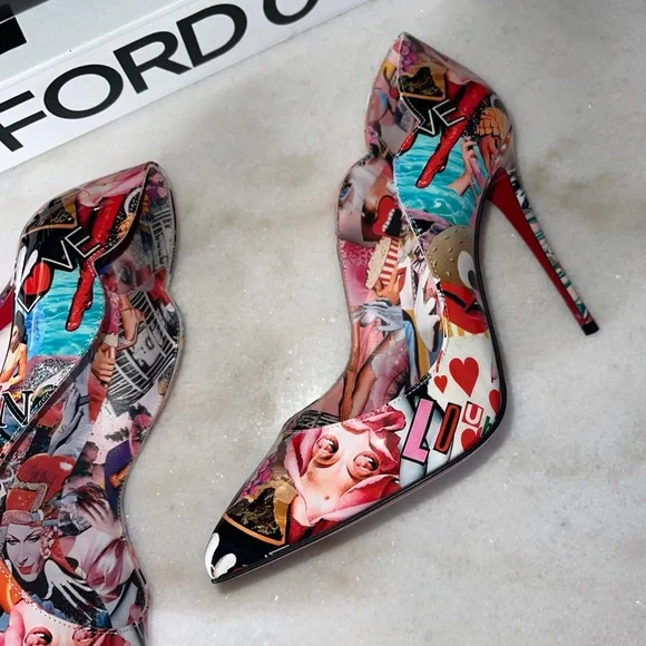 Christian Louboutin Hot Chick Printed 100mm Pumps - Picture 3 of 10